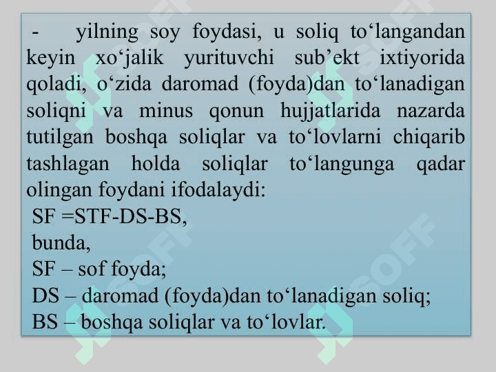Moliyaviy natijalar hisobi. Moliyaviy hisobot 8