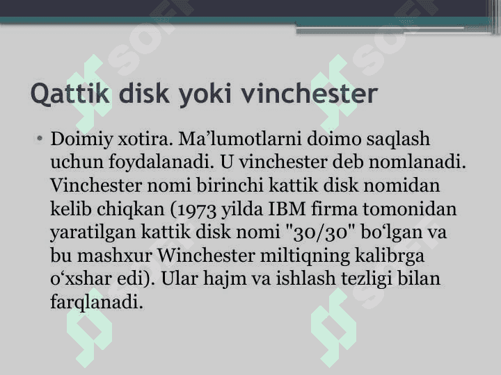 Tezkor xotira va xotira turlari bilan tanishish.slayd 3