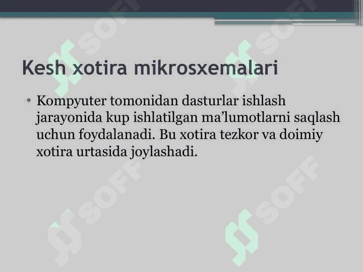 Tezkor xotira va xotira turlari bilan tanishish.slayd 4