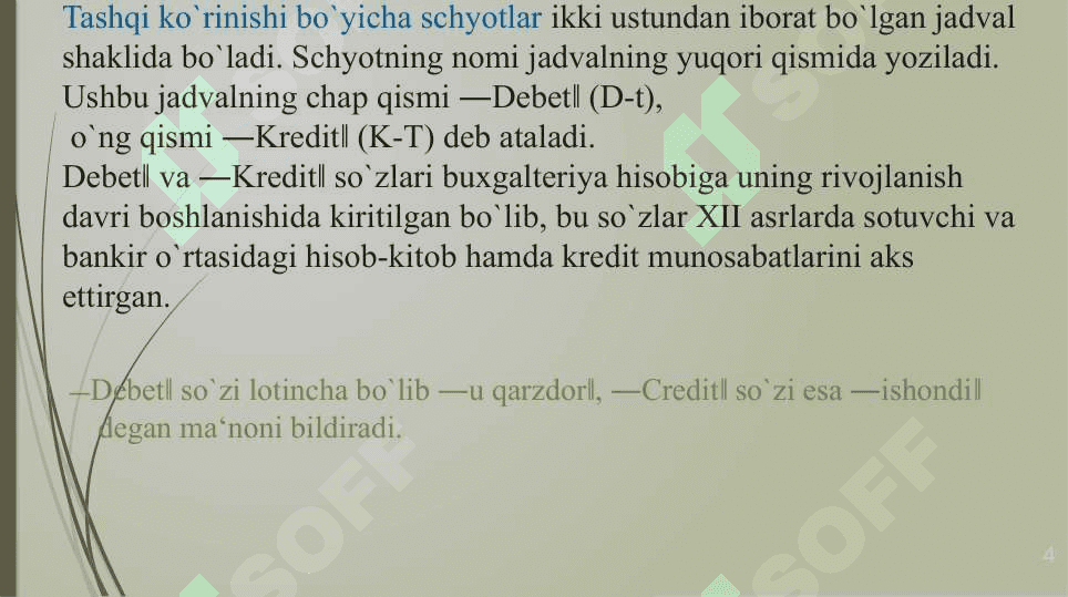 SCHYOTLAR TIZIMI VA IKKIYOQLAMA YOZUV 4
