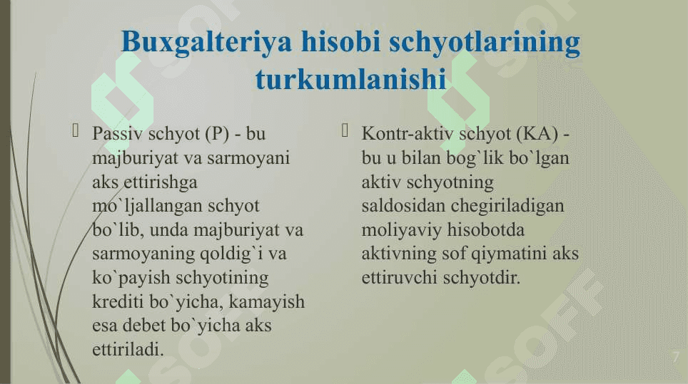 SCHYOTLAR TIZIMI VA IKKIYOQLAMA YOZUV 7