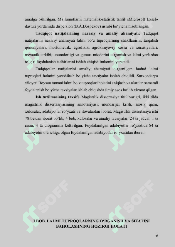 Lalmi tuproqlar sifatini baholashning hozirgi holati 6