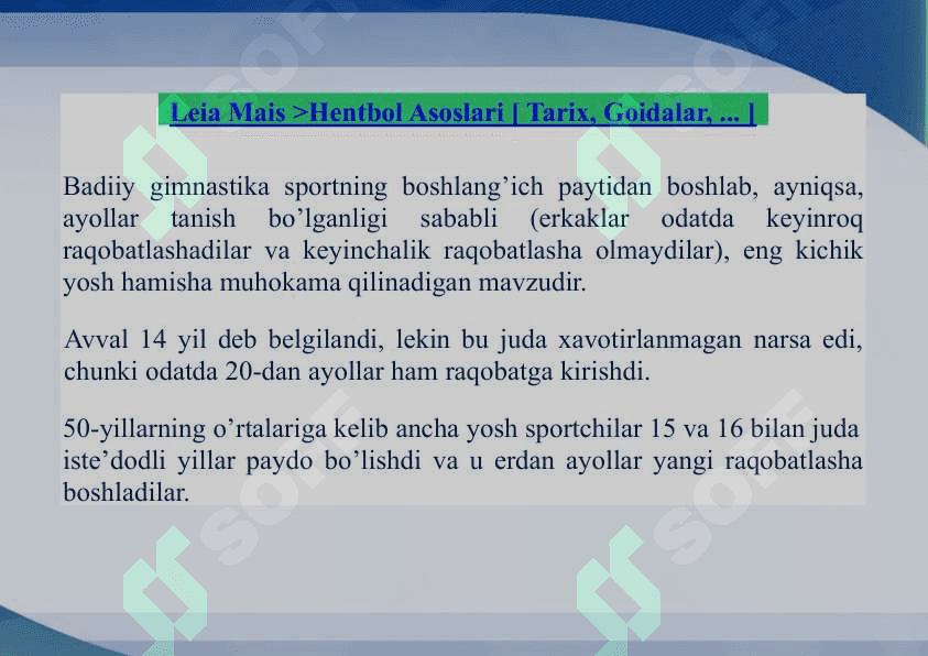 QADIMGI DAVR  GIMNASTIKASI 8
