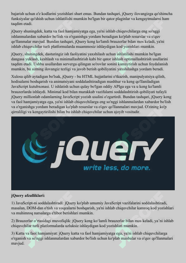 jQuery nima? jQuery haqida tushuncha. 2
