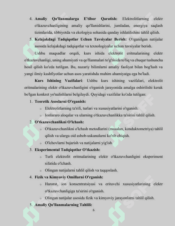 Elektrolit eritmalarining elektr o'tkazuvchanligi 6