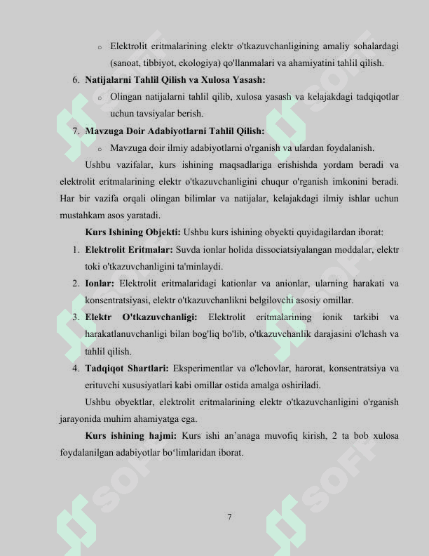 Elektrolit eritmalarining elektr o'tkazuvchanligi 7