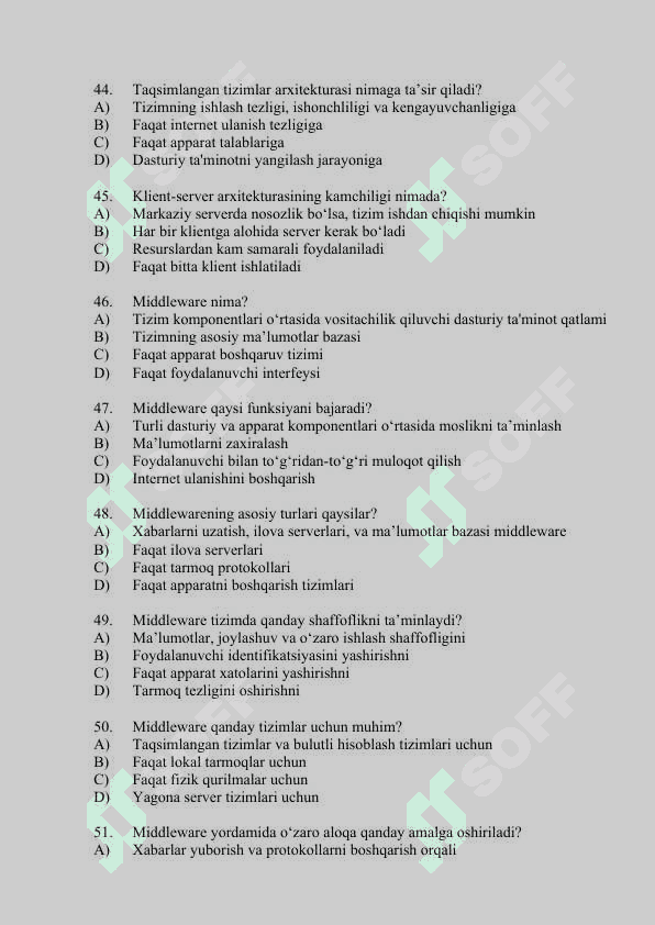 TAQSIMLANGAN TIZIMLAR 7