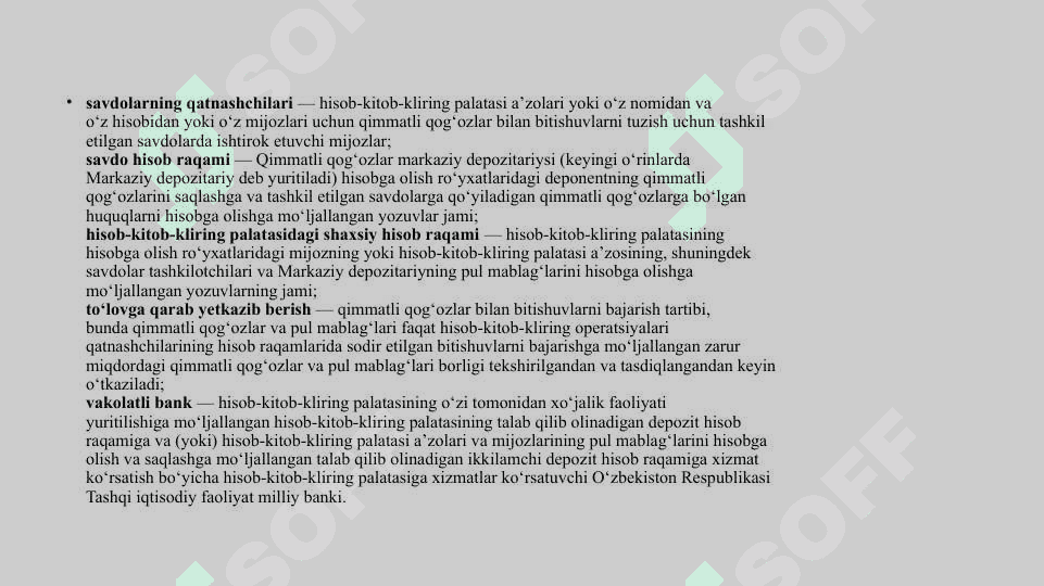 MOLIYA BOZORIDA BANKLAR VANOBANK KREDIT INSTITUTLARI 5