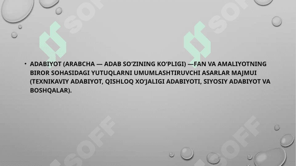 Adabiyotning mohiyati 2