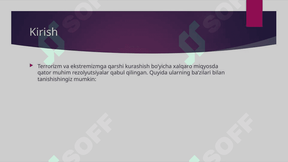 TERRORIZM VA EKSTREMIZMGA QARSHI XALQARO KONVENSIYA VA REZOLYUTSIYALAR 2