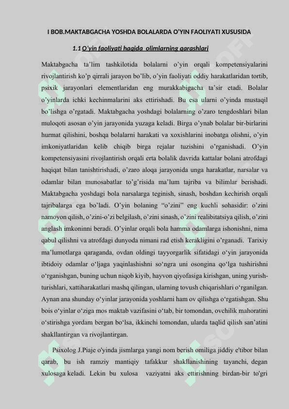 Maktabgacha yoshda o’yin diognostik vosita sifatida 4
