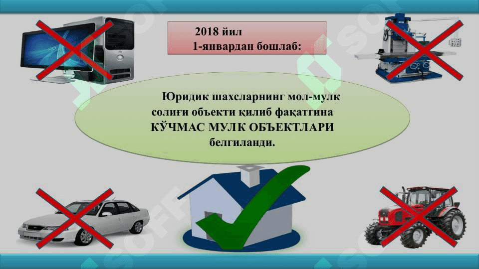 ЮРИДИК ШАХСЛАРНИНГ МОЛ-МУЛКИГА СОЛИНАДИГАН СОЛИҚ 7