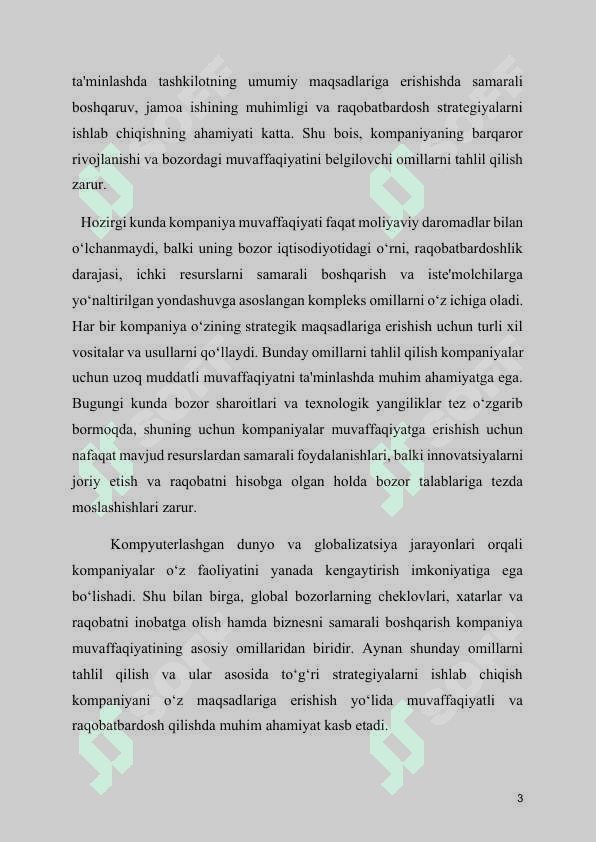 KOMPANIYA MUVAFFAGIYATINI BELGILOVCHI OMILLAR 3