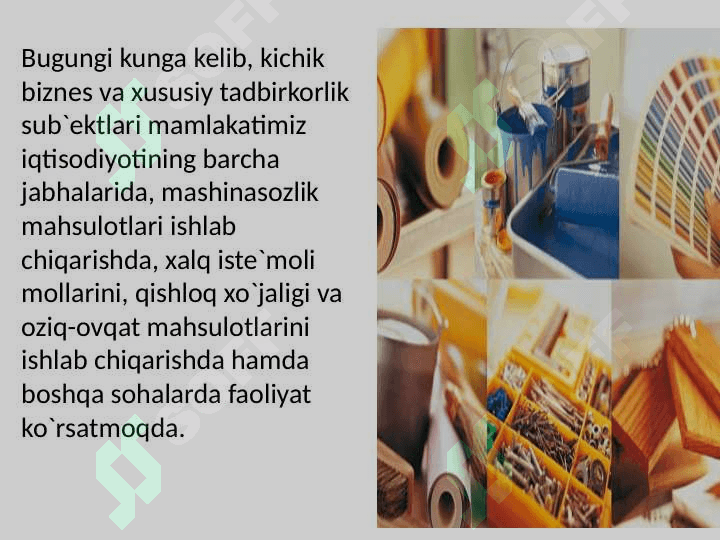 Kichik biznes va xususiy tadbirkorlik 4