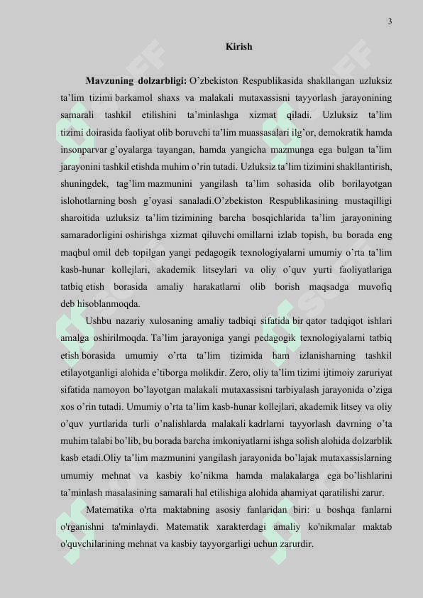 Boshlang'ich sinflarda matematikadan nazorat ishlarini tashkil etish metodikasi (2-sinf misolida) 2