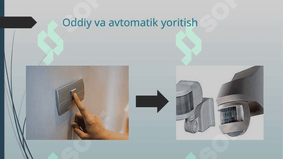 Datchik yordamida xonalarni yoritish tizimini loyihalash 3