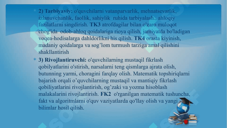 O’nli kasrlarni taqqoslash va tartiblash 5