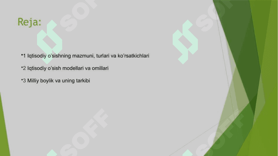 Iqtisodiy o’sish va milliy boylik 2