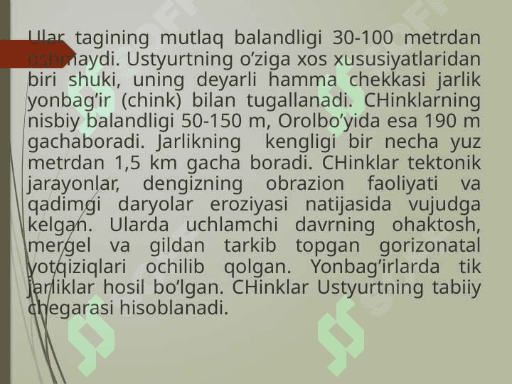 Ustyurt platosining tabiiy geografik va geoekologik sharoiti 5