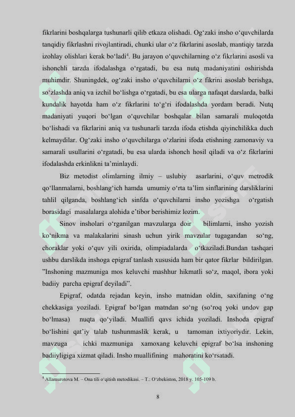 BOSHLANG‘ICH SINFLARDA INSHO YOZISHGA O‘RGATISH 7