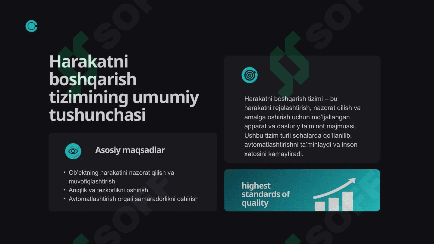 Harakatni boshqarish tizimini loyihalash 3