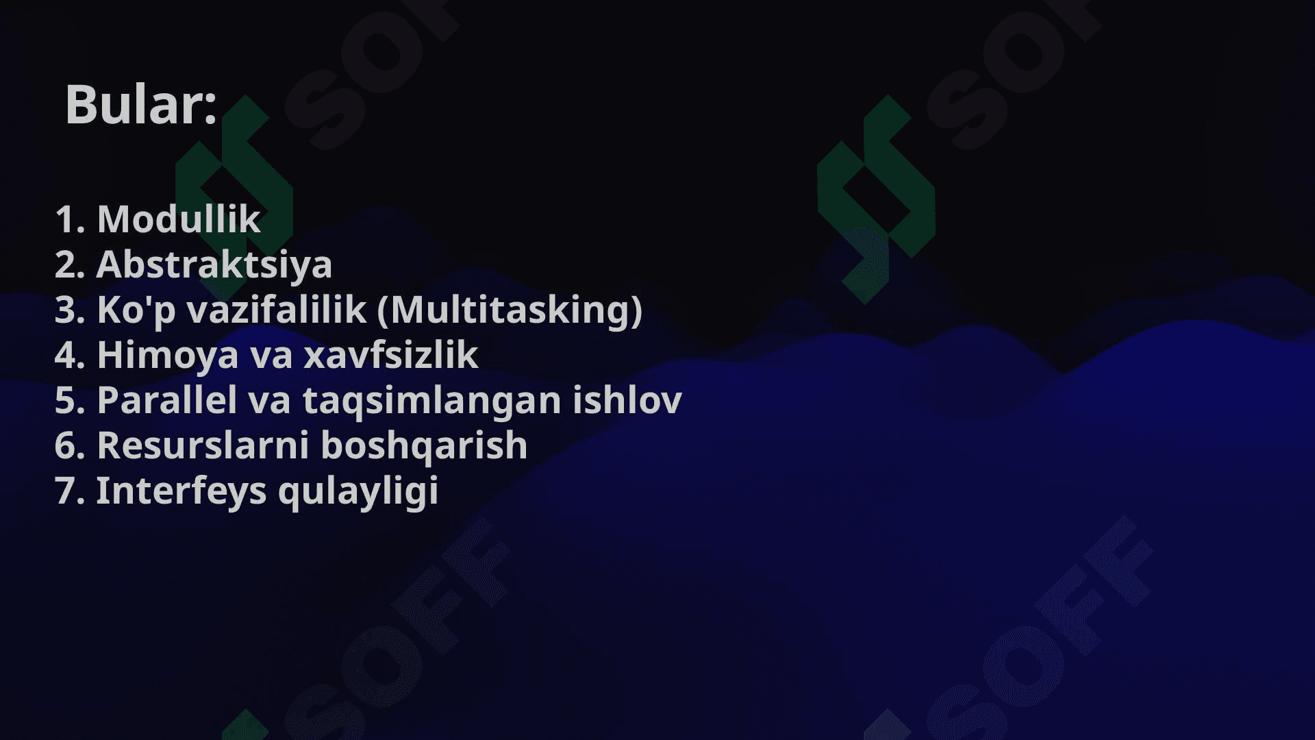 Operatsion tizimlar qurilishining asosiy tamoyillari 4