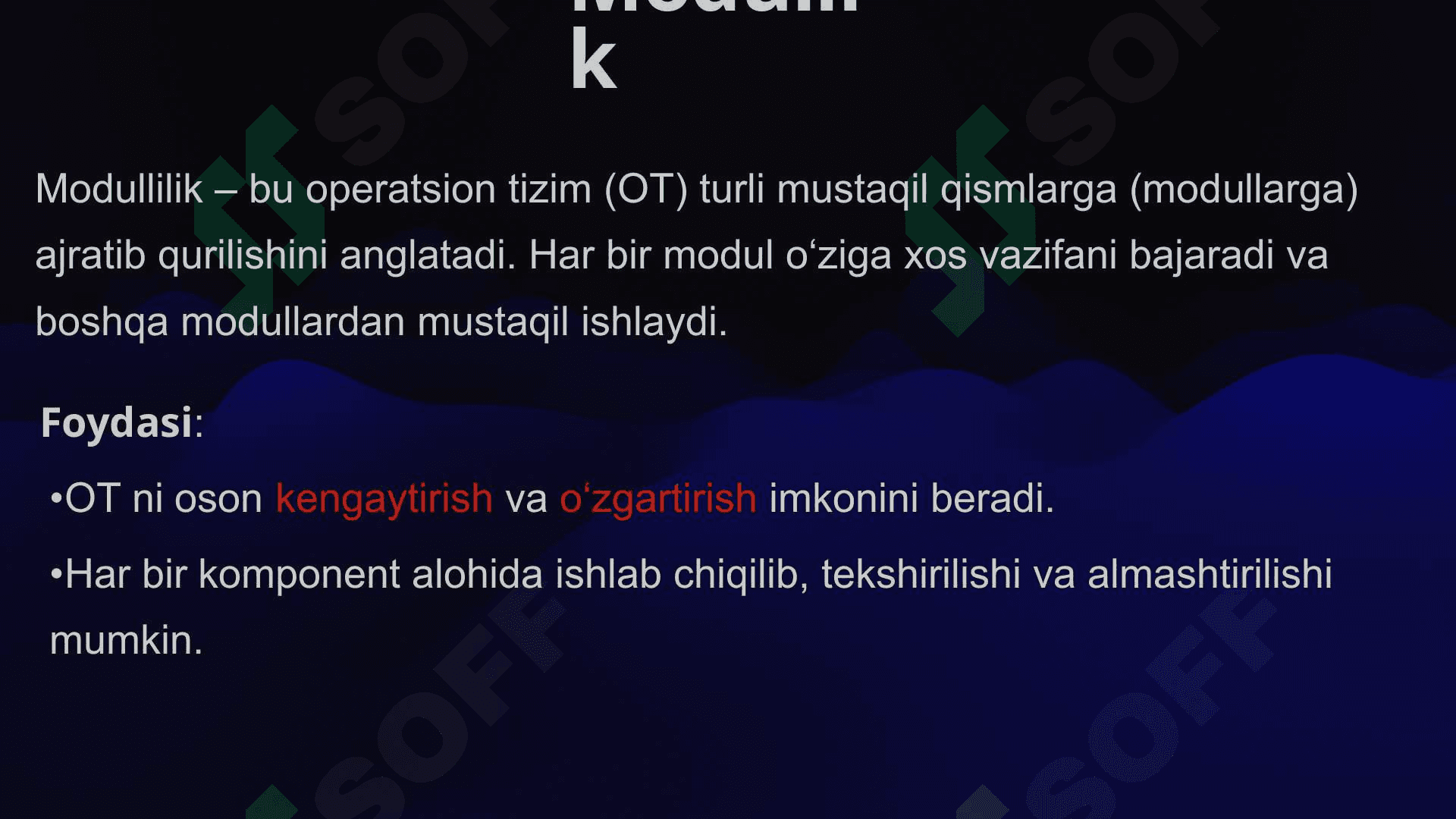 Operatsion tizimlar qurilishining asosiy tamoyillari 5