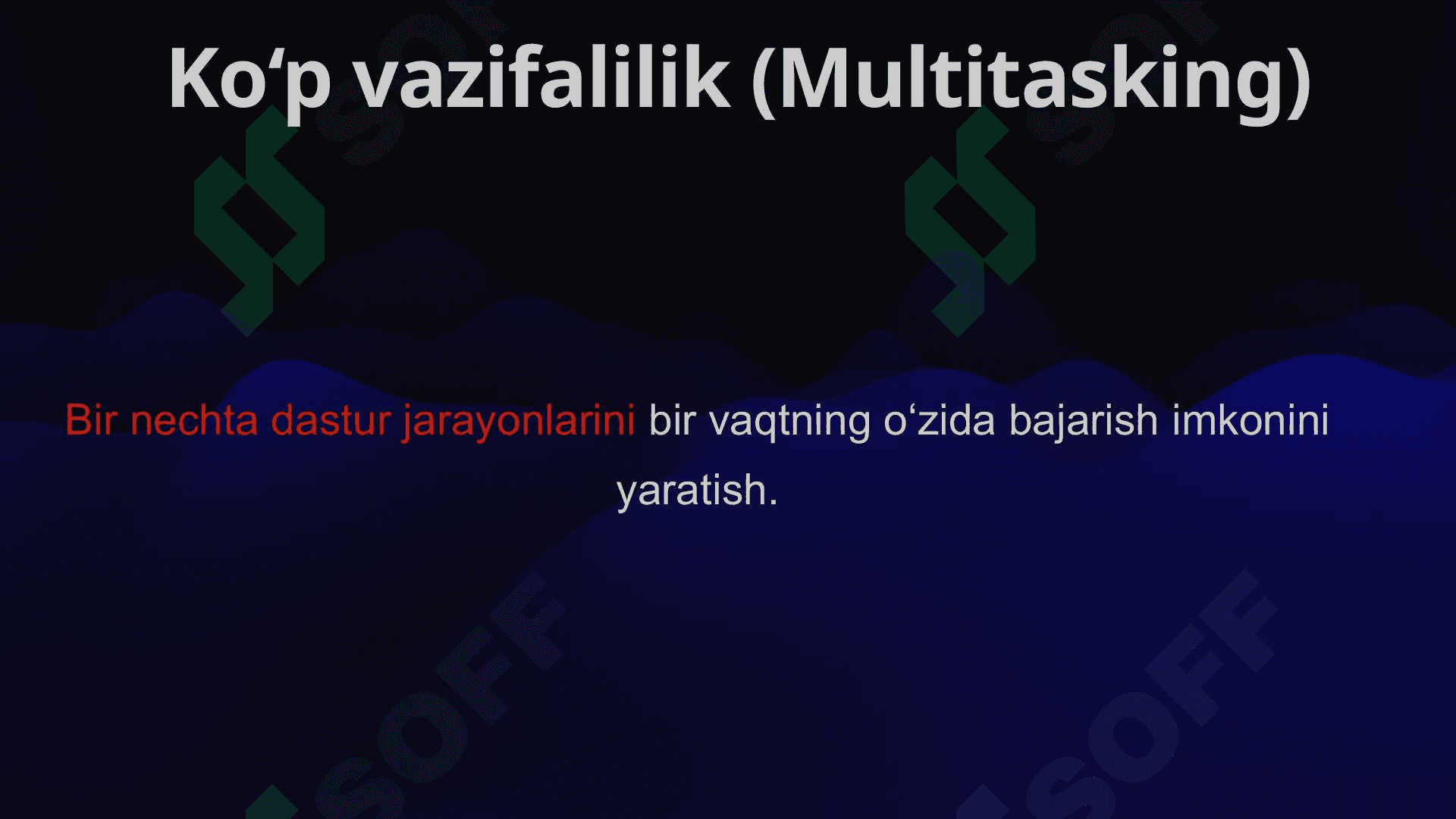 Operatsion tizimlar qurilishining asosiy tamoyillari 7