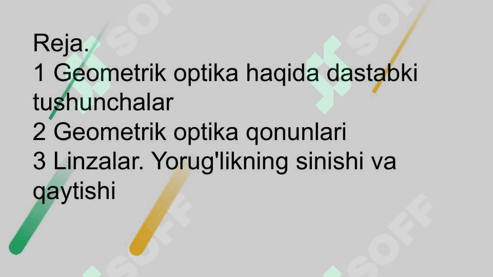 Geometrik optika qonunlariga oid masalalar yechish 2