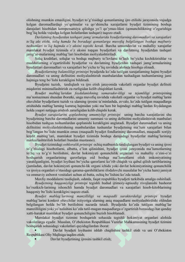 Byudjet tizimi va bdyujet  tuzilmasi 2