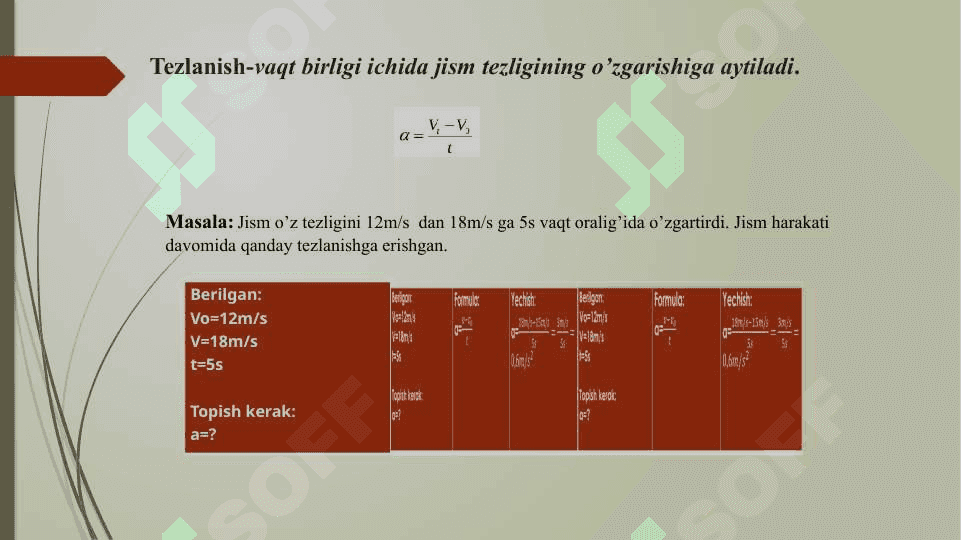 Ilgarilanma harakat kinematikasi va dinamikasi 3