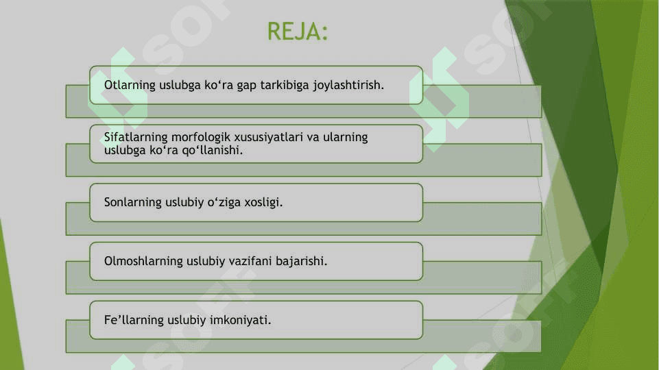 Soʻz turkumlarining uslubiy imkoniyatlari 2
