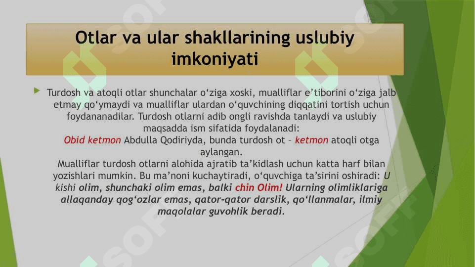Soʻz turkumlarining uslubiy imkoniyatlari 4