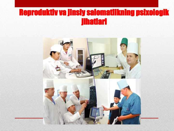 Reproduktiv va jinsiy salomatlikning psixologik jihatlari