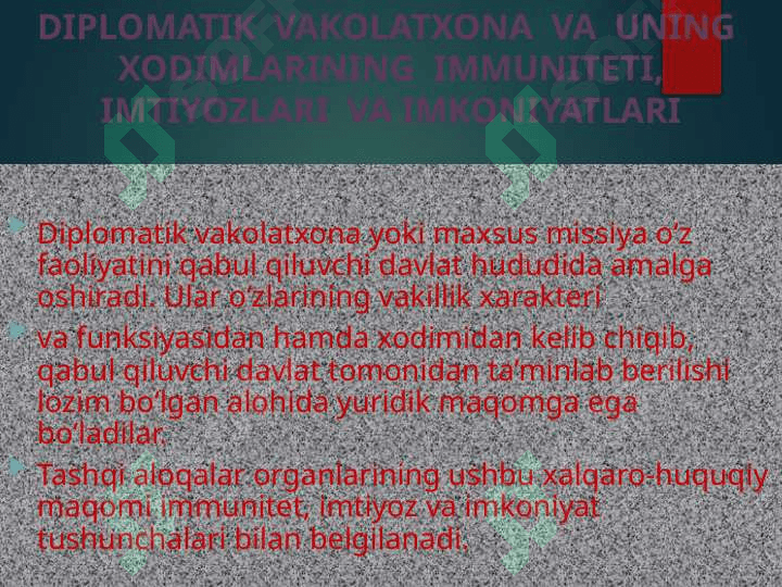 Diplomatiya va konsullik  huquqi 7