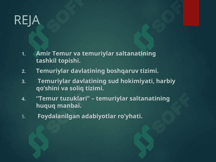 Amir Temur Va Temuriylar Imperiyasi Davlati Va Huquqi 3