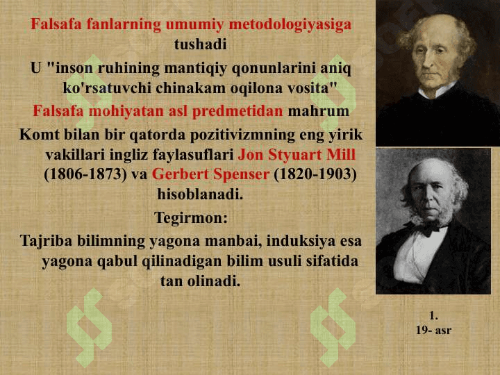 XIX asr oxiri - XX asr tarix falsafasi 8