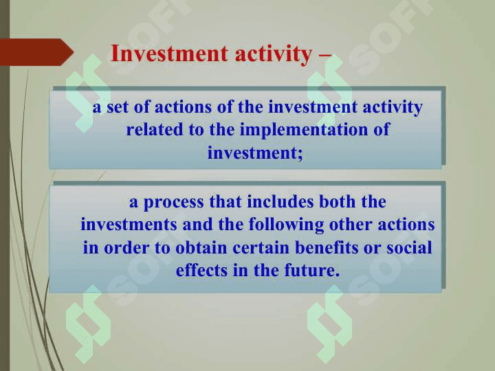 Investment activities ​​and investment policy 2