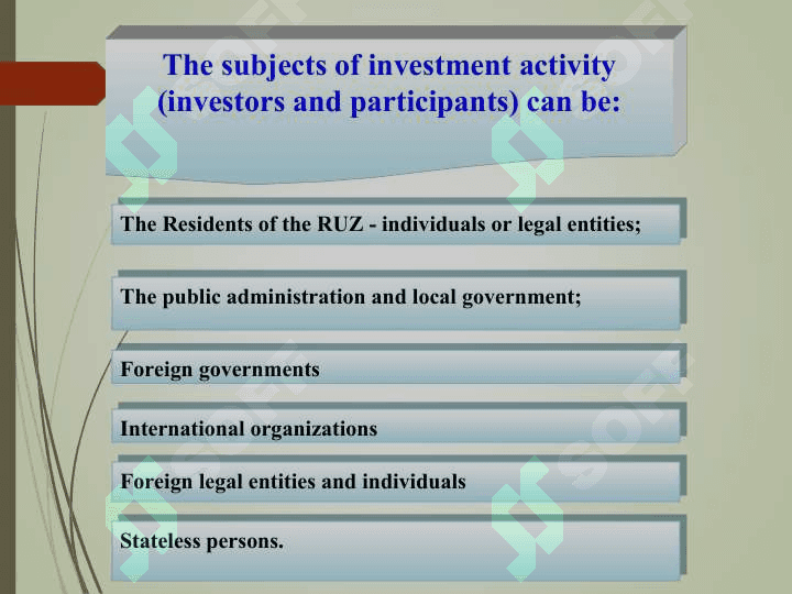 Investment activities ​​and investment policy 3