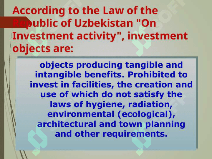 Investment activities ​​and investment policy 4