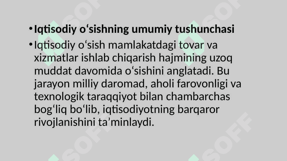 Iqtisodiy o`sishning ummumiy tavsifi va keynscha modellar 2