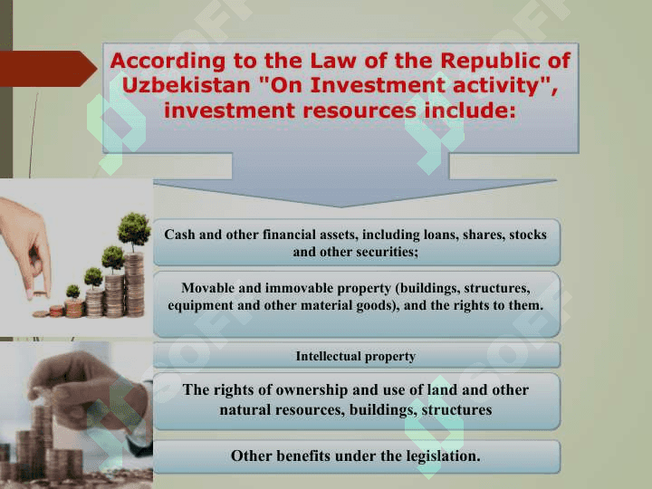 Sources and methods of financing investment activities 3