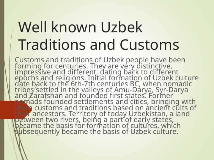 Well known Uzbek Traditions and Customs (2)