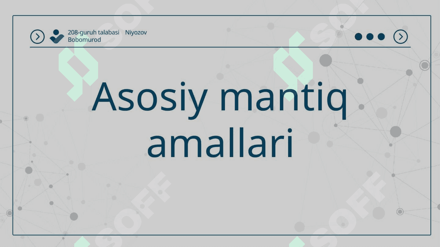 Mantiq algebrasining aksiomalari 6