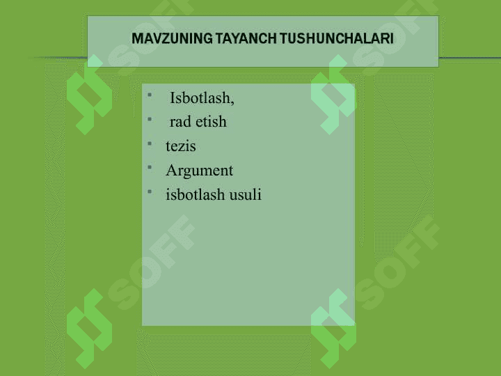 ARGUMENTLASH VA BILIMLAR TARAQQIYOTINING MANTIQIY SHAKLLARI 3