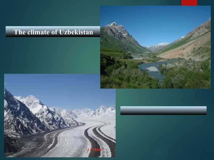 The climate of Uzbekistan