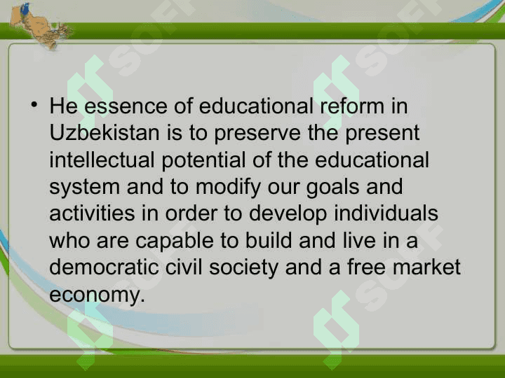 The education development in Uzbekistan 6