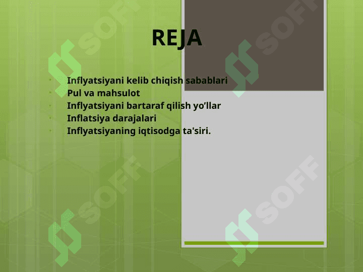 INFLATSIYA TURLARI 2