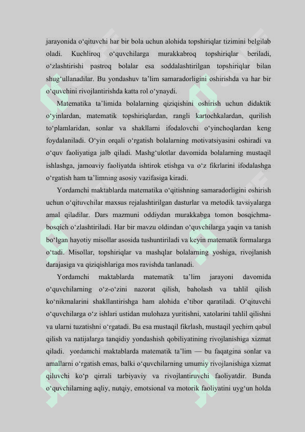 Yordamchi maktabda 1000 ichida raqamlash vazifalari  KURS ISHI 7