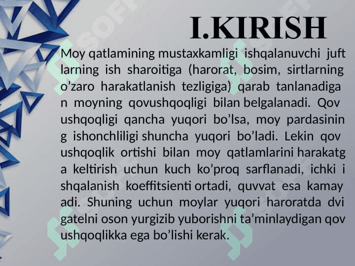 Moylarning sifatini yaxshilash usullari 2